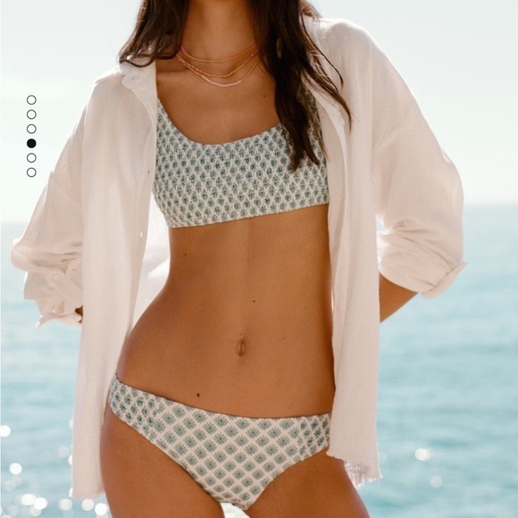 NWT Mango XS Geometric Green/Blue Bikini - Picture 5 of 7